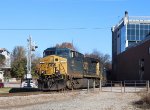 CSX 444 leads train L619-07 across  Hargett Street